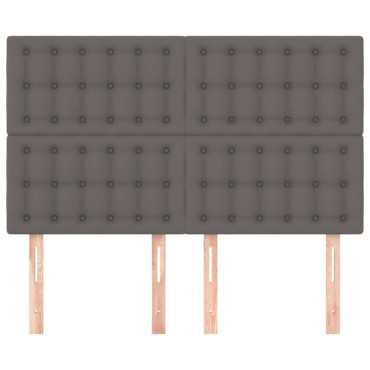 vidaXL Κεφαλάρια Κρεβατιού 4 τεμ. Γκρι 72x5x78/88cm Συνθετικό Δέρμα