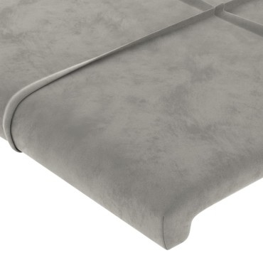 vidaXL Κεφαλάρια Κρεβατιού 4 τεμ. Αν. Γκρι 90x5x78/88cm Βελούδινο