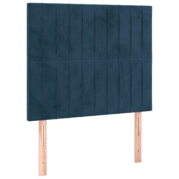 vidaXL Κεφαλάρια Κρεβατιού 2 τεμ. Σκ. Μπλε 80x5x78/88cm Βελούδινο