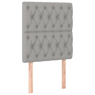 vidaXL Κεφαλάρια Κρεβατιού 2 τεμ. Αν. Γκρι 80x7x78/88cm Υφασμάτινο