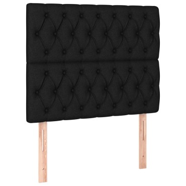vidaXL Κεφαλάρια Κρεβατιού 2 τεμ. Μαύρο 90x7x78/88cm Υφασμάτινο