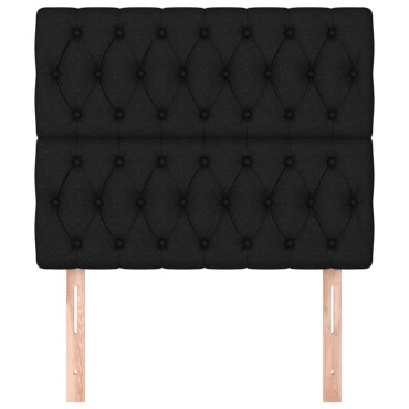 vidaXL Κεφαλάρια Κρεβατιού 2 τεμ. Μαύρο 90x7x78/88cm Υφασμάτινο