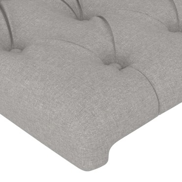 vidaXL Κεφαλάρια Κρεβατιού 2 τεμ. Αν. Γκρι 100x7x78/88cmΥφασμάτινο