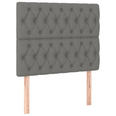 vidaXL Κεφαλάρια Κρεβατιού 2 τεμ. Σκ. Γκρι 100x7x78/88cm Υφασμάτινο