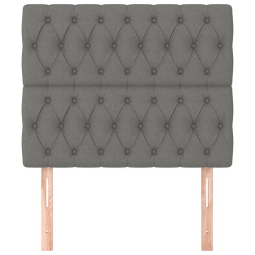 vidaXL Κεφαλάρια Κρεβατιού 2 τεμ. Σκ. Γκρι 100x7x78/88cm Υφασμάτινο