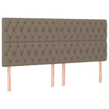 vidaXL Κεφαλάρια Κρεβατιού 4 τεμ. Taupe 90x7x78/88cm Υφασμάτινο