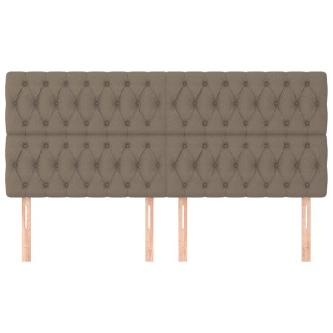 vidaXL Κεφαλάρια Κρεβατιού 4 τεμ. Taupe 90x7x78/88cm Υφασμάτινο