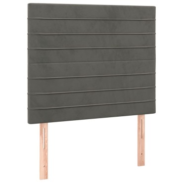 vidaXL Κεφαλάρια Κρεβατιού 2 τεμ. Σκ. Γκρι 80x5x78/88cm Βελούδινο