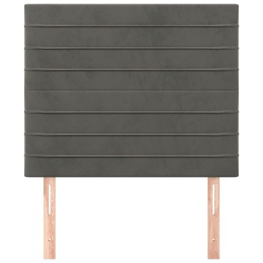 vidaXL Κεφαλάρια Κρεβατιού 2 τεμ. Σκ. Γκρι 80x5x78/88cm Βελούδινο
