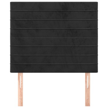 vidaXL Κεφαλάρια Κρεβατιού 2 τεμ. Μαύρα 80x5x78/88cm Βελούδινο