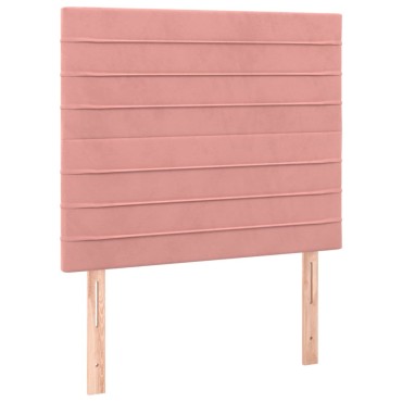 vidaXL Κεφαλάρια Κρεβατιού 2 τεμ. Ροζ 100x5x78/88cm Βελούδινο