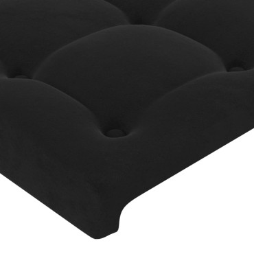 vidaXL Κεφαλάρια Κρεβατιού 2 τεμ. Μαύρο 100x5x78/88cm Βελούδινο