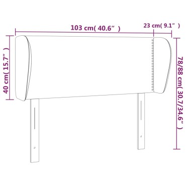 vidaXL Κεφαλάρι με Πτερύγια Κρεμ 103x23x78/88cm Υφασμάτινο 1 τεμ.