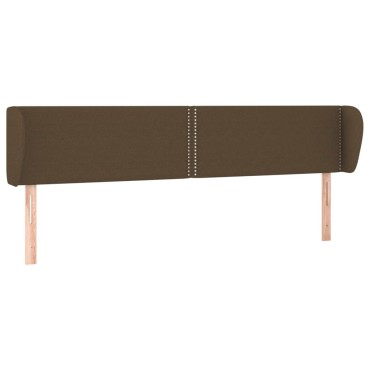 vidaXL Κεφαλάρι με Πτερύγια Σκούρο Καφέ 203x23x78/88cm Υφασμάτινο 1 τεμ.