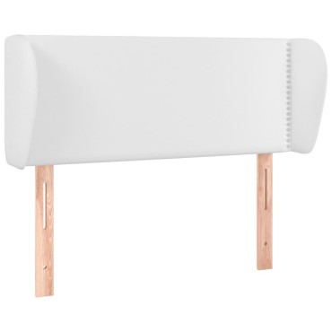 vidaXL Κεφαλάρι με Πτερύγια Λευκό 83x23x78/88cm Συνθετικό δέρμα 1 τεμ.