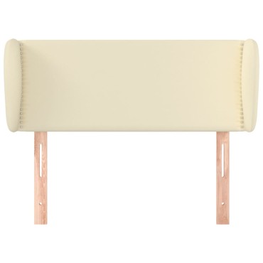 vidaXL Κεφαλάρι με Πτερύγια Κρεμ 103x23x78/88cm Συνθετικό Δέρμα 1 τεμ.