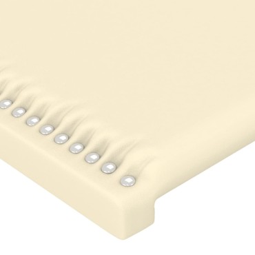 vidaXL Κεφαλάρι με Πτερύγια Κρεμ 103x23x78/88cm Συνθετικό Δέρμα 1 τεμ.