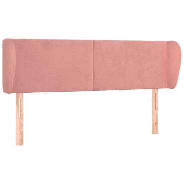 vidaXL Κεφαλάρι με Πτερύγια Ροζ 147x23x78/88cm Βελούδινο 1 τεμ.