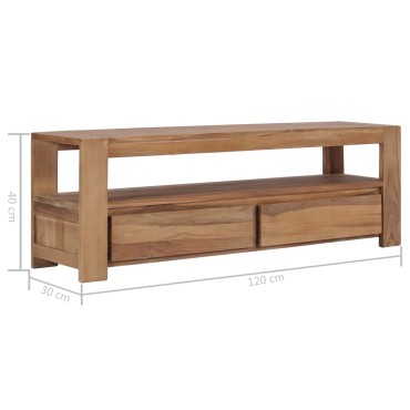 vidaXL Έπιπλο Τηλεόρασης 120x30x40cm από Μασίφ Ξύλο Teak