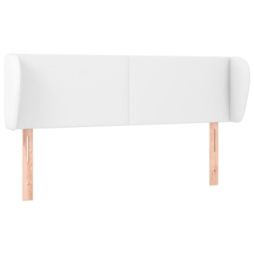 vidaXL Κεφαλάρι με Πτερύγια Λευκό 147x23x78/88cm Συνθετικό Δέρμα 1 τεμ.