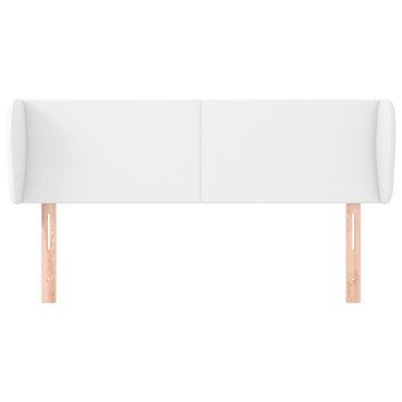 vidaXL Κεφαλάρι με Πτερύγια Λευκό 147x23x78/88cm Συνθετικό Δέρμα 1 τεμ.