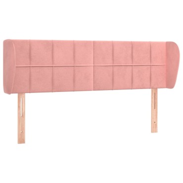 vidaXL Κεφαλάρι με Πτερύγια Ροζ 147x23x78/88cm Βελούδινο 1 τεμ.