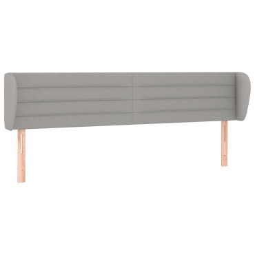 vidaXL Κεφαλάρι με Πτερύγια Ανοιχτό Γκρι 163x23x78/88cm Υφασμάτινο 1 τεμ.