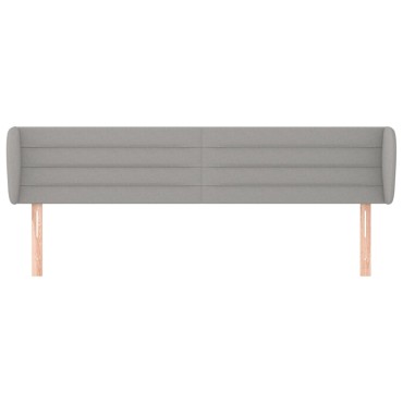 vidaXL Κεφαλάρι με Πτερύγια Ανοιχτό Γκρι 163x23x78/88cm Υφασμάτινο 1 τεμ.