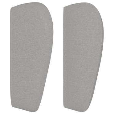 vidaXL Κεφαλάρι με Πτερύγια Ανοιχτό Γκρι 163x23x78/88cm Υφασμάτινο 1 τεμ.