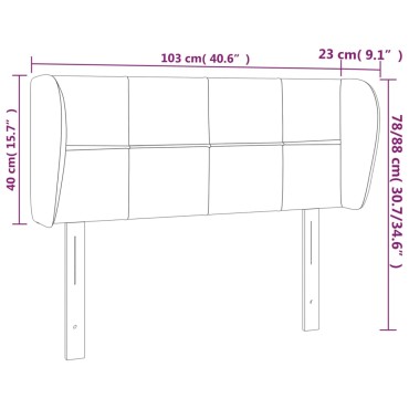 vidaXL Κεφαλάρι με Πτερύγια Κρεμ 103x23x78/88cm Υφασμάτινο 1 τεμ.