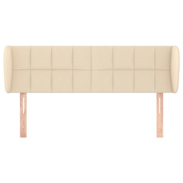 vidaXL Κεφαλάρι με Πτερύγια Κρεμ 147x23x78/88cm Υφασμάτινο 1 τεμ.