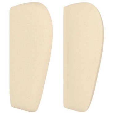 vidaXL Κεφαλάρι με Πτερύγια Κρεμ 147x23x78/88cm Υφασμάτινο 1 τεμ.