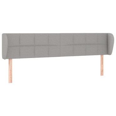vidaXL Κεφαλάρι με Πτερύγια Ανοιχτό Γκρι 183x23x78/88cm Υφασμάτινο 1 τεμ.