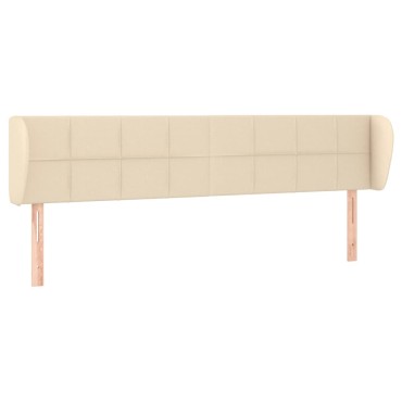 vidaXL Κεφαλάρι με Πτερύγια Κρεμ 183x23x78/88cm Υφασμάτινο 1 τεμ.