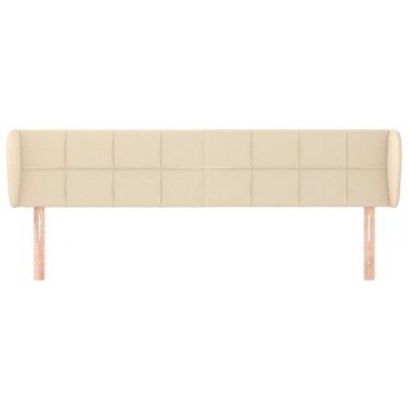 vidaXL Κεφαλάρι με Πτερύγια Κρεμ 183x23x78/88cm Υφασμάτινο 1 τεμ.