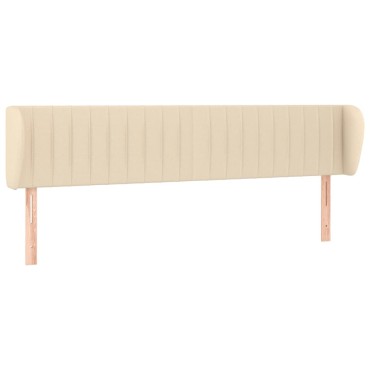 vidaXL Κεφαλάρι με Πτερύγια Κρεμ 163x23x78/88cm Υφασμάτινο 1 τεμ.