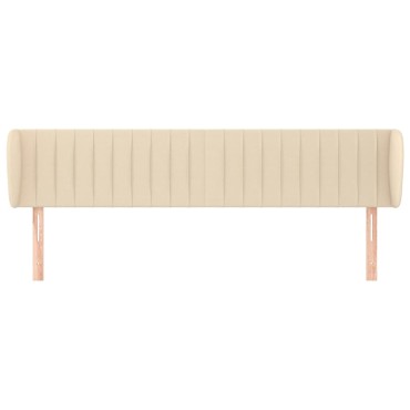 vidaXL Κεφαλάρι με Πτερύγια Κρεμ 163x23x78/88cm Υφασμάτινο 1 τεμ.