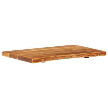 vidaXL Πάγκος Μπάνιου 80x52x3,8 εκ. από Μασίφ Ξύλο Ακακίας