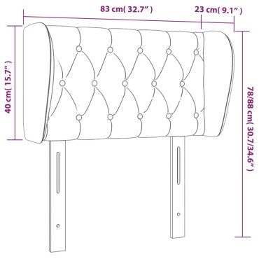 vidaXL Κεφαλάρι με Πτερύγια Κρεμ 83x23x78/88cm Υφασμάτινο 1 τεμ.