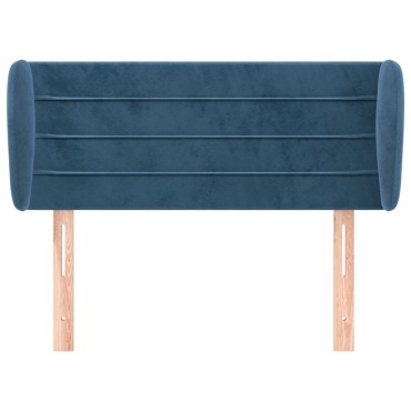vidaXL Κεφαλάρι με Πτερύγια Σκούρο Μπλε 83x23x78/88cm Βελούδινο 1 τεμ.