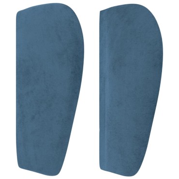vidaXL Κεφαλάρι με Πτερύγια Σκούρο Μπλε 83x23x78/88cm Βελούδινο 1 τεμ.