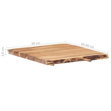 vidaXL Επιφάνεια Τραπεζιού 58x(50-60)x3,8cm Μασίφ Ξύλο Ακακίας 1 τεμ.
