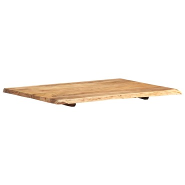 vidaXL Επιφάνεια Τραπεζιού 80x(50-60)x2,5cm Μασίφ Ξύλο Ακακίας 1 τεμ.