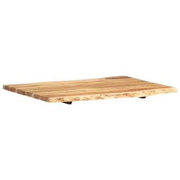 vidaXL Επιφάνεια Τραπεζιού 80x(50-60)x2,5cm Μασίφ Ξύλο Ακακίας 1 τεμ.