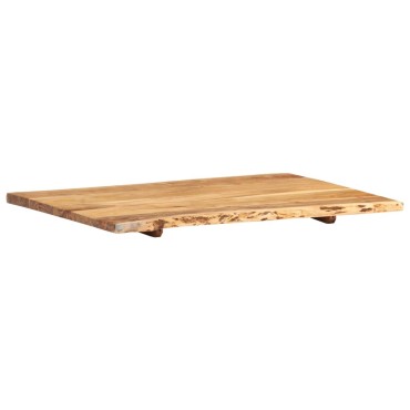 vidaXL Επιφάνεια Τραπεζιού 80x(50-60)x2,5cm Μασίφ Ξύλο Ακακίας 1 τεμ.