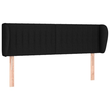 vidaXL Κεφαλάρι με Πτερύγια Μαύρο 147x23x78/88cm Υφασμάτινο 1 τεμ.