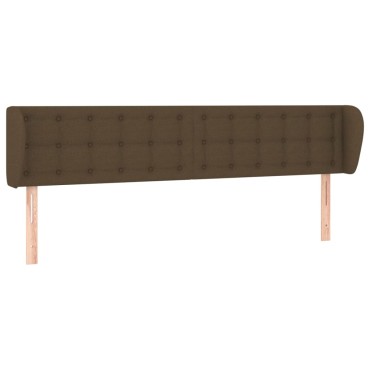 vidaXL Κεφαλάρι με Πτερύγια Σκούρο Καφέ 203x23x78/88cm Υφασμάτινο 1 τεμ.