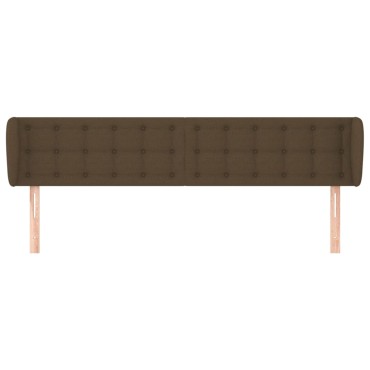 vidaXL Κεφαλάρι με Πτερύγια Σκούρο Καφέ 203x23x78/88cm Υφασμάτινο 1 τεμ.