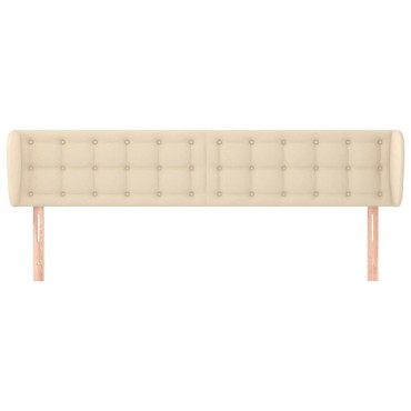 vidaXL Κεφαλάρι με Πτερύγια Κρεμ 203x23x78/88cm Υφασμάτινο 1 τεμ.