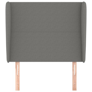 vidaXL Κεφαλάρι με Πτερύγια Σκούρο Γκρι 93x23x118/128cm Υφασμάτινο 1 τεμ.